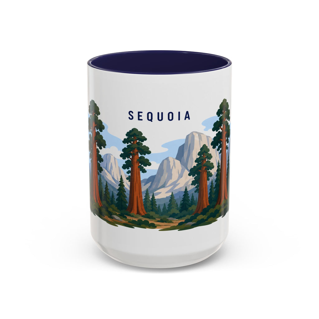 Sequoia National Park Coffee Mug | Solid Color Block Park Souvenir | 11oz 15oz Accent Mug