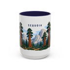 Sequoia National Park Coffee Mug | Solid Color Block Park Souvenir | 11oz 15oz Accent Mug