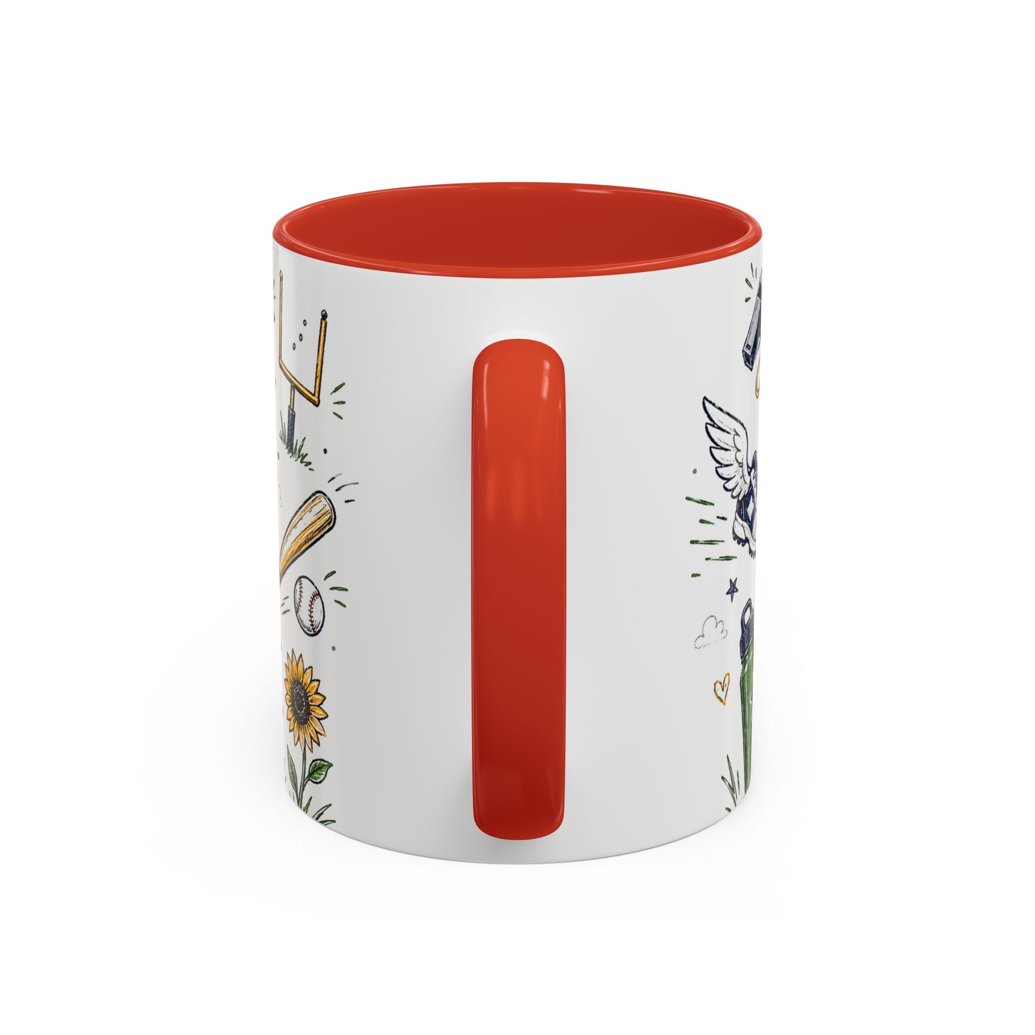 Coach Best Dad On The Field Coffee Mug | Father's Day Gift for Dad | Accent Color Ceramic 11oz 15oz