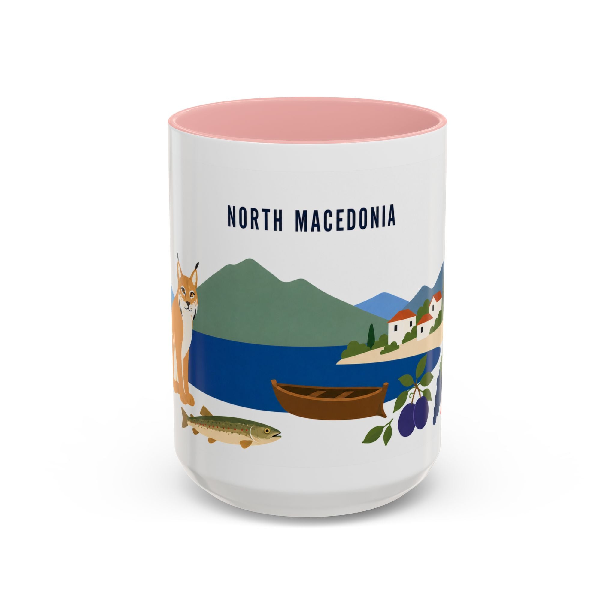 North Macedonia Coffee Mug | Travel Souvenir Accent Mug | Country Gift Ceramic Cup 11oz 15oz