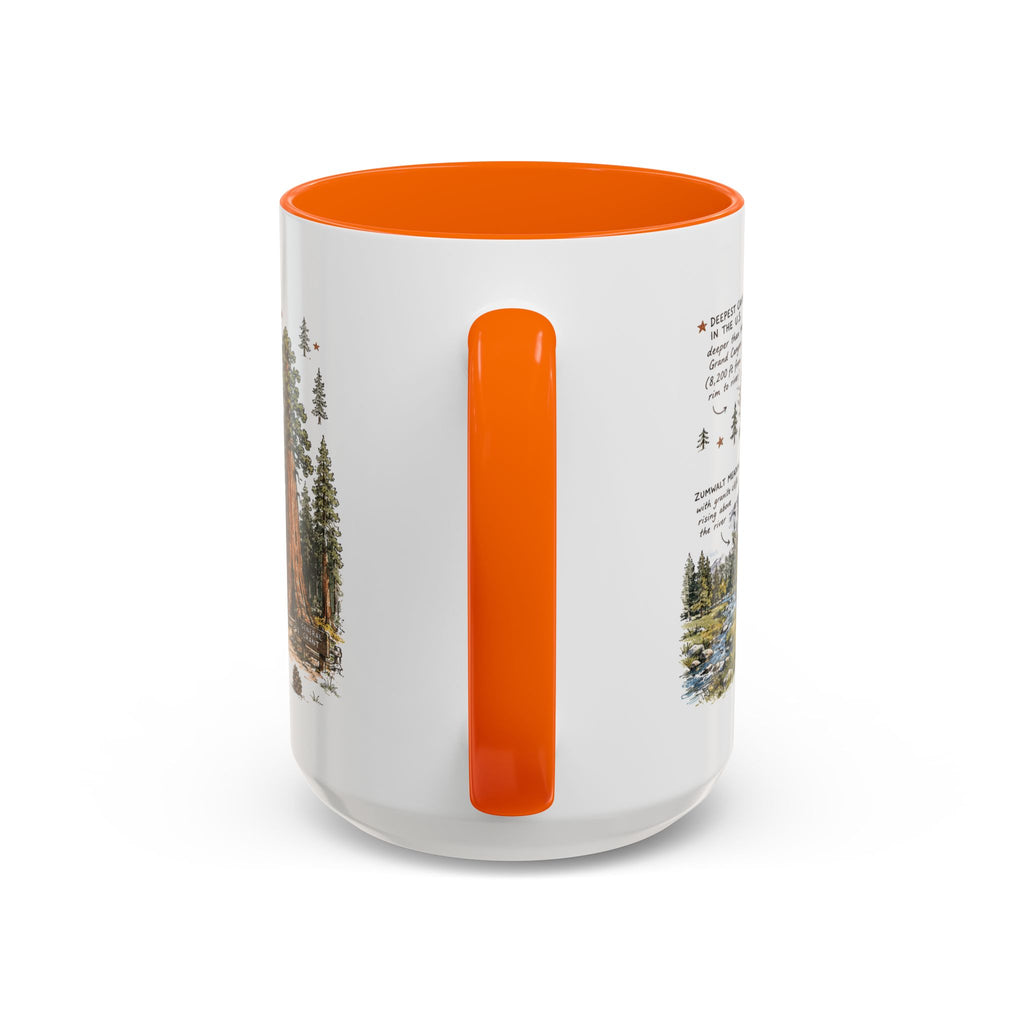 Kings Canyon National Park Coffee Mug | California Sierra Nevada Sequoia Gift | Accent Color Ceramic 11oz 15oz