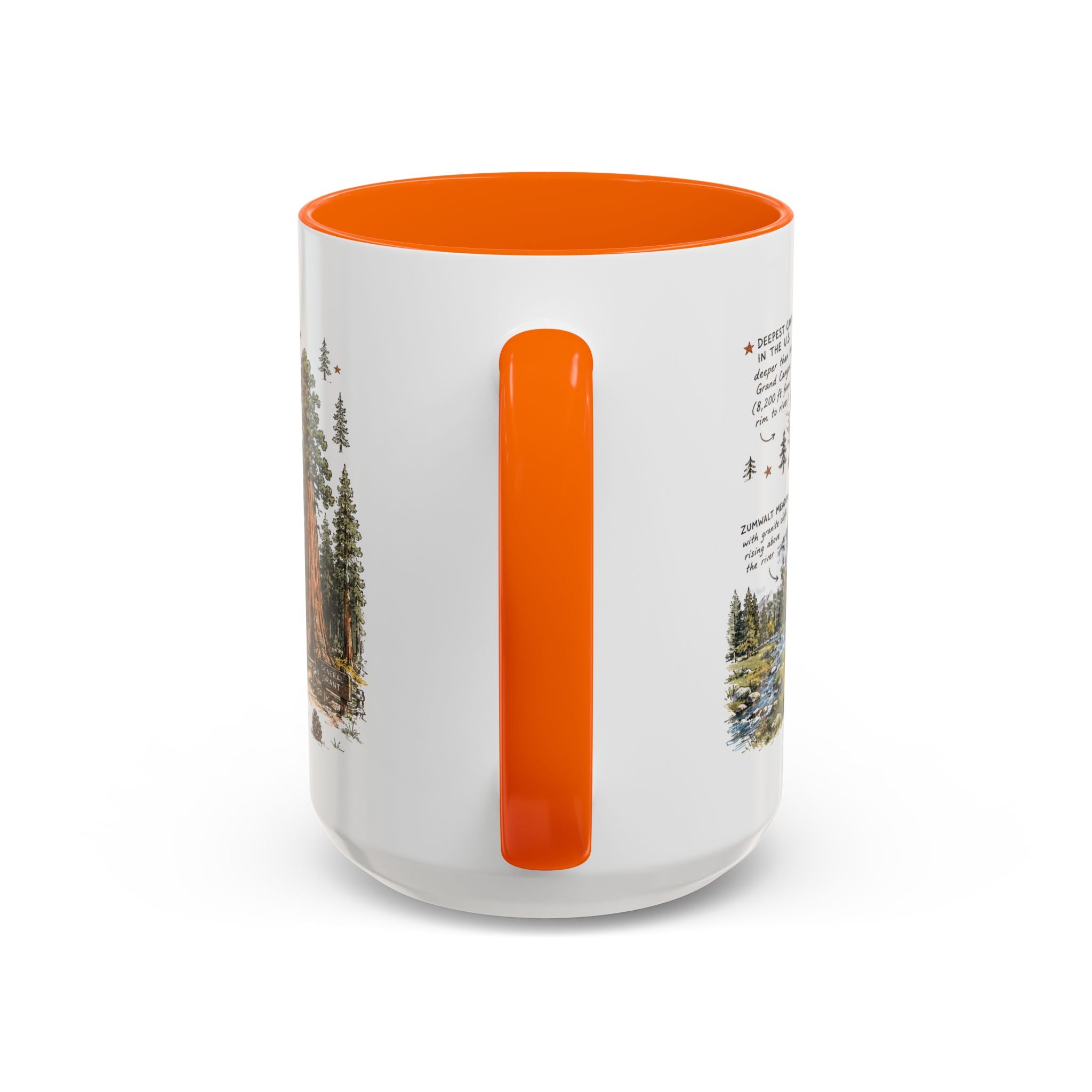 Kings Canyon National Park Coffee Mug | California Sierra Nevada Sequoia Gift | Accent Color Ceramic 11oz 15oz