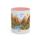 Zion National Park Mug | US Travel Souvenir Accent Coffee Mug | 11oz 15oz Ceramic Cup