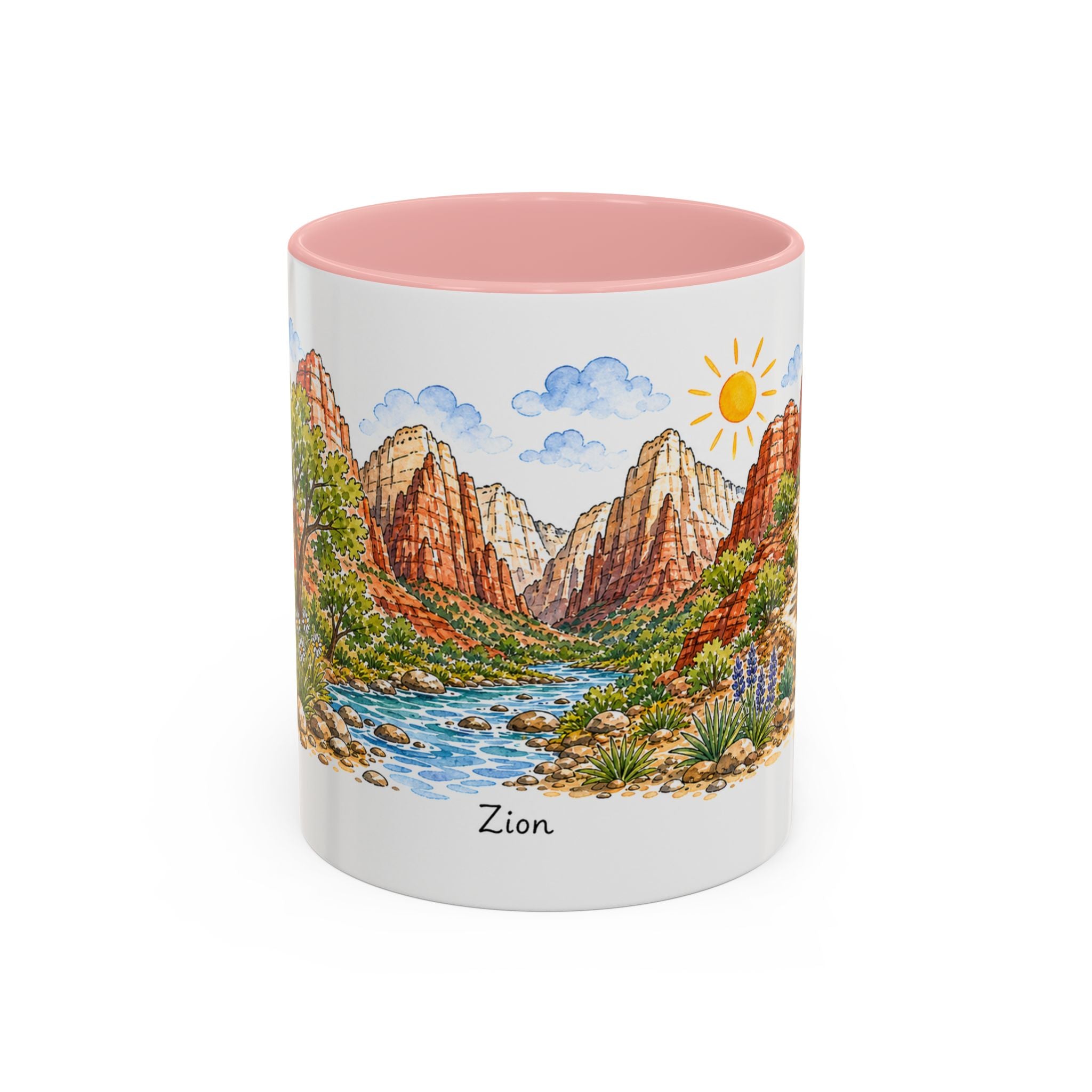 Zion National Park Mug | US Travel Souvenir Accent Coffee Mug | 11oz 15oz Ceramic Cup