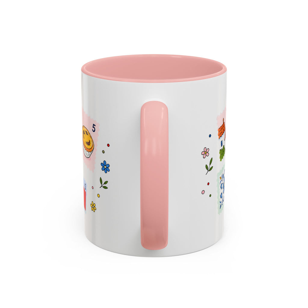 Lisbon Coffee Mug | Postage Stamp Collage Mug | Travel Souvenir Accent Cup 11oz 15oz