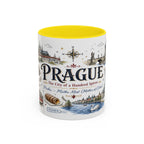 Prague Coffee Mug | Czech Republic Souvenir Travel Gift | Accent Color Ceramic 11oz 15oz