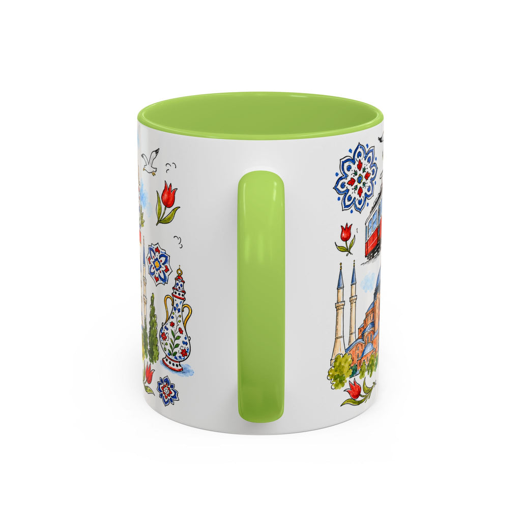 Istanbul Travel Mug | European City Souvenir Accent Coffee Mug | 11oz 15oz Ceramic Cup