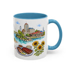 Wichita Illustrated Travel Mug | City Souvenir Accent Coffee Mug | 11oz 15oz Ceramic Cup