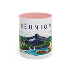 Réunion Coffee Mug | Travel Souvenir Accent Mug | Country Gift Ceramic Cup 11oz 15oz