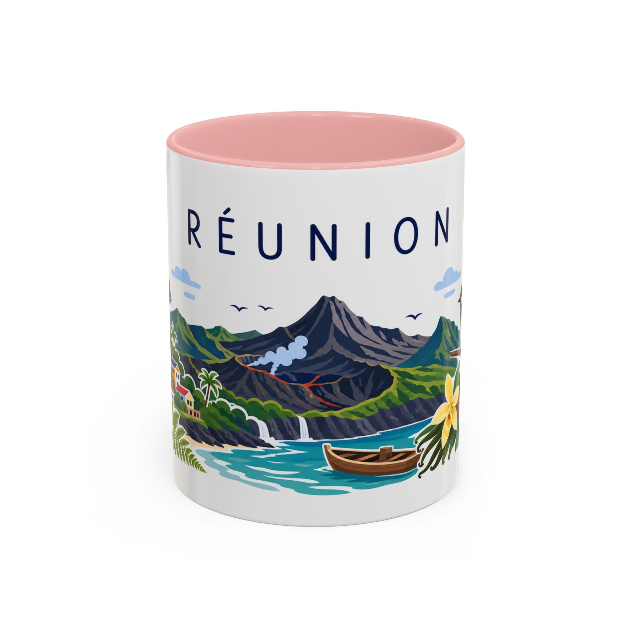 Réunion Coffee Mug | Travel Souvenir Accent Mug | Country Gift Ceramic Cup 11oz 15oz