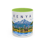 Kenya Coffee Mug | Travel Souvenir Accent Mug | Place Gift Ceramic Cup 11oz 15oz