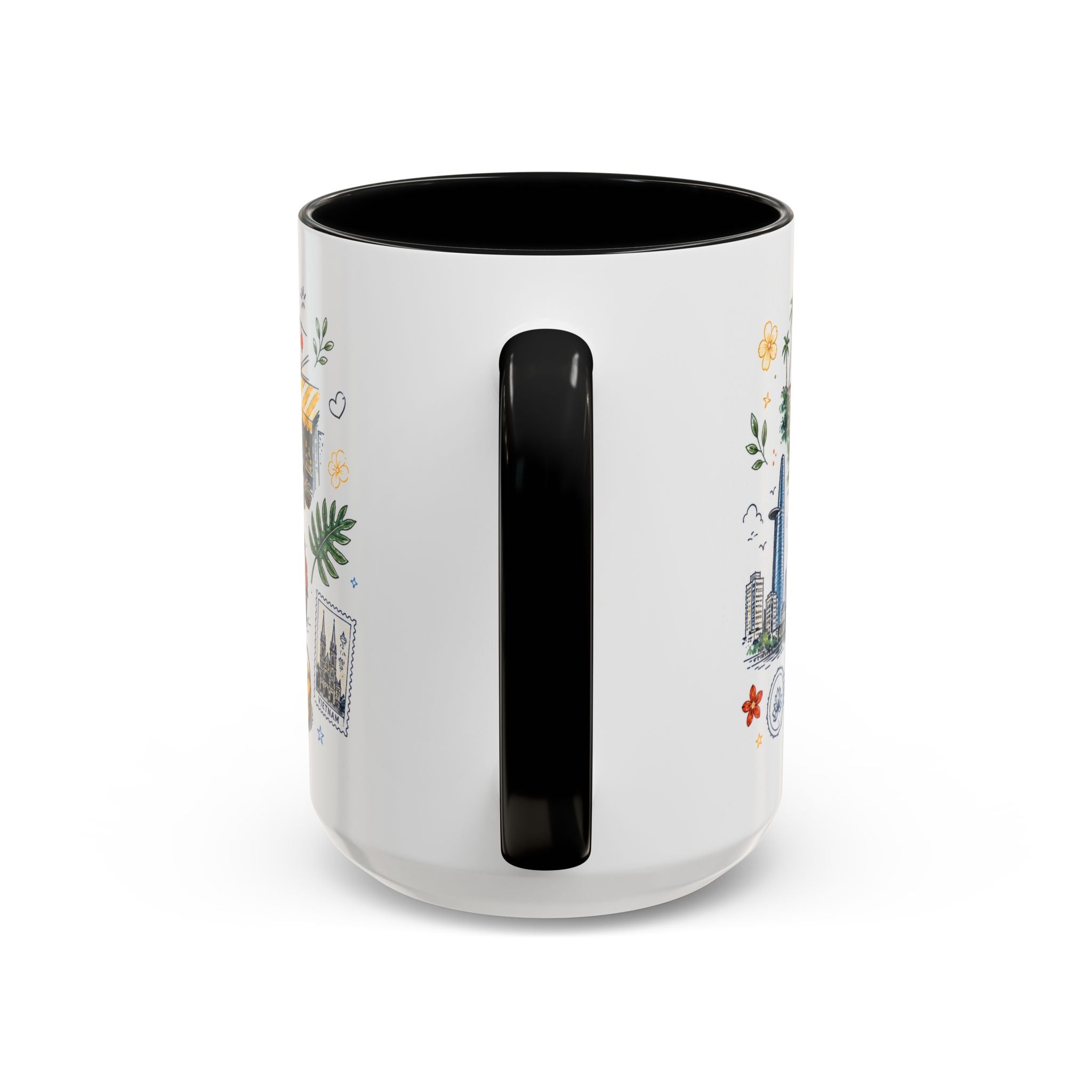 Ho Chi Minh City Coffee Mug | Vietnam Souvenir Travel Gift | Accent Color Ceramic 11oz 15oz