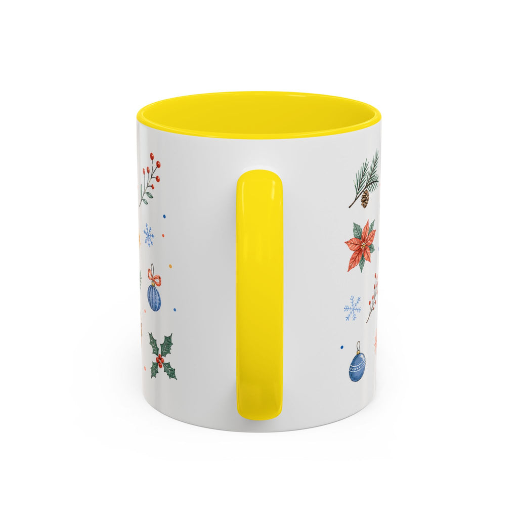 Woodland Christmas Mug | Deer Bird Watercolor Holiday Gift | Accent Cup 11oz 15oz