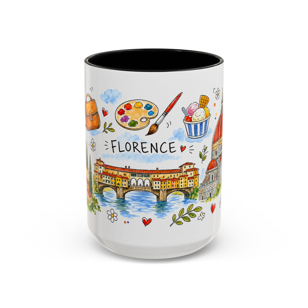 Florence Travel Mug | European City Souvenir Accent Coffee Mug | 11oz 15oz Ceramic Cup