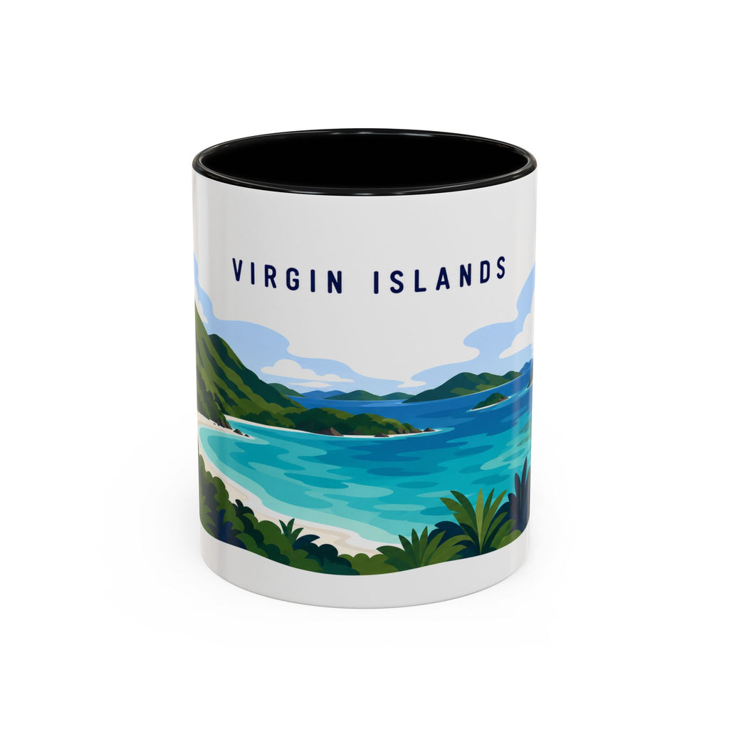 Virgin Islands National Park Coffee Mug | Solid Color Block Park Souvenir | 11oz 15oz Accent Mug