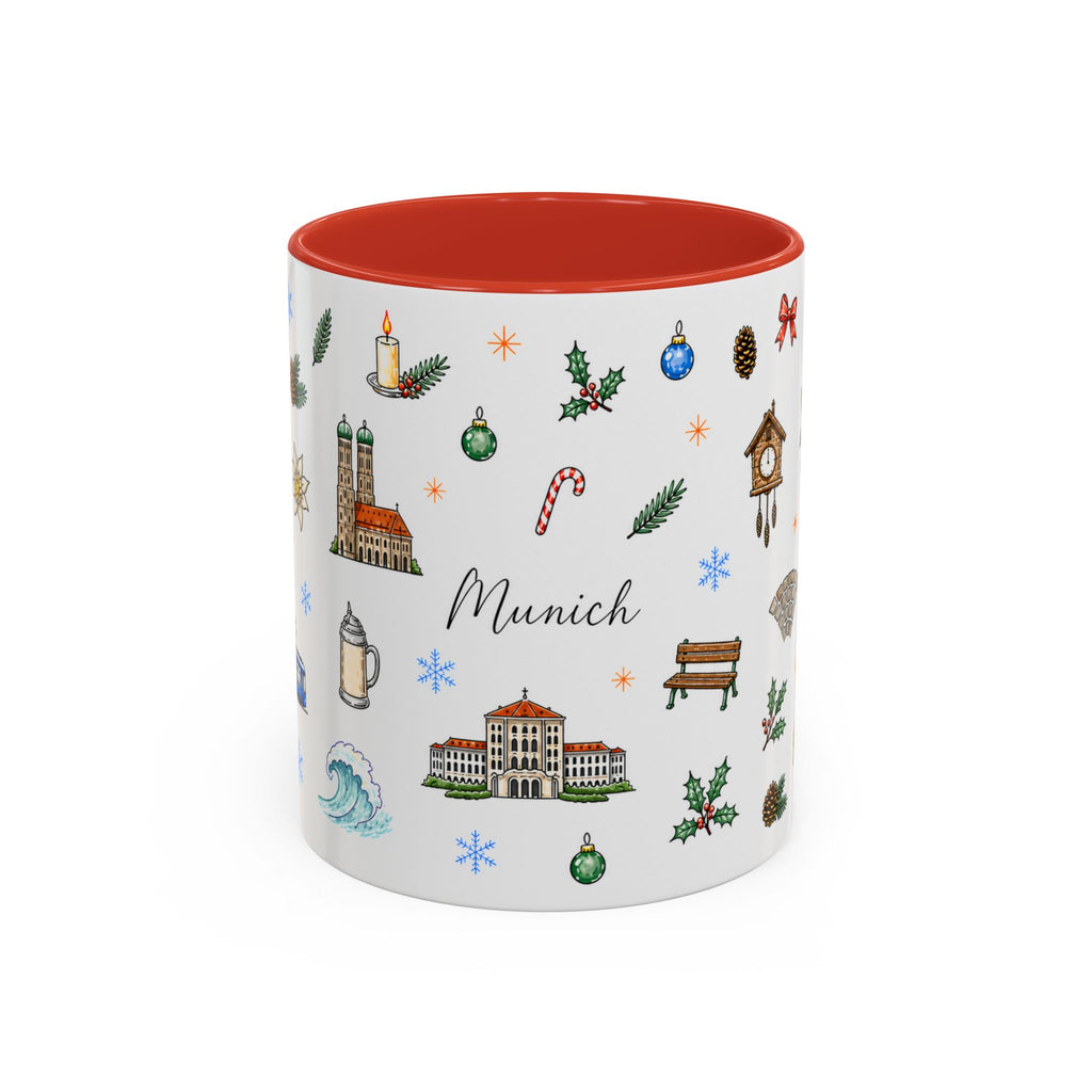 Munich Christmas Mug | Watercolor City Souvenir, Travel Gift (11oz/15oz)
