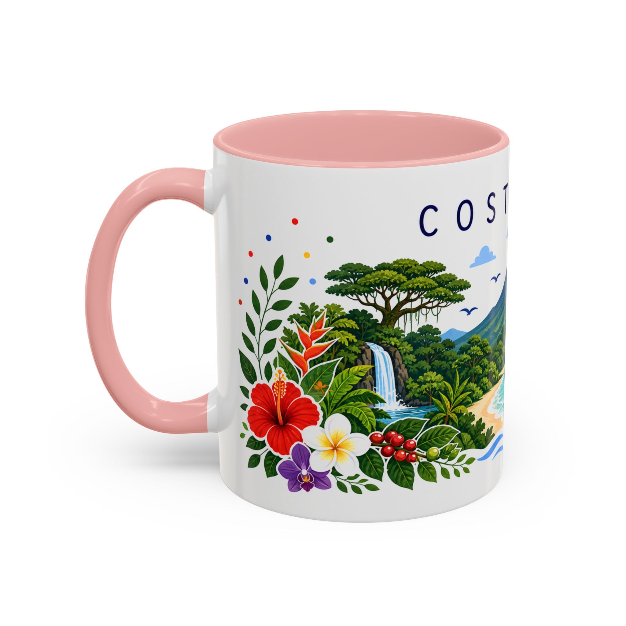 Costa Rica Coffee Mug | Travel Souvenir Accent Mug | Place Gift Ceramic Cup 11oz 15oz
