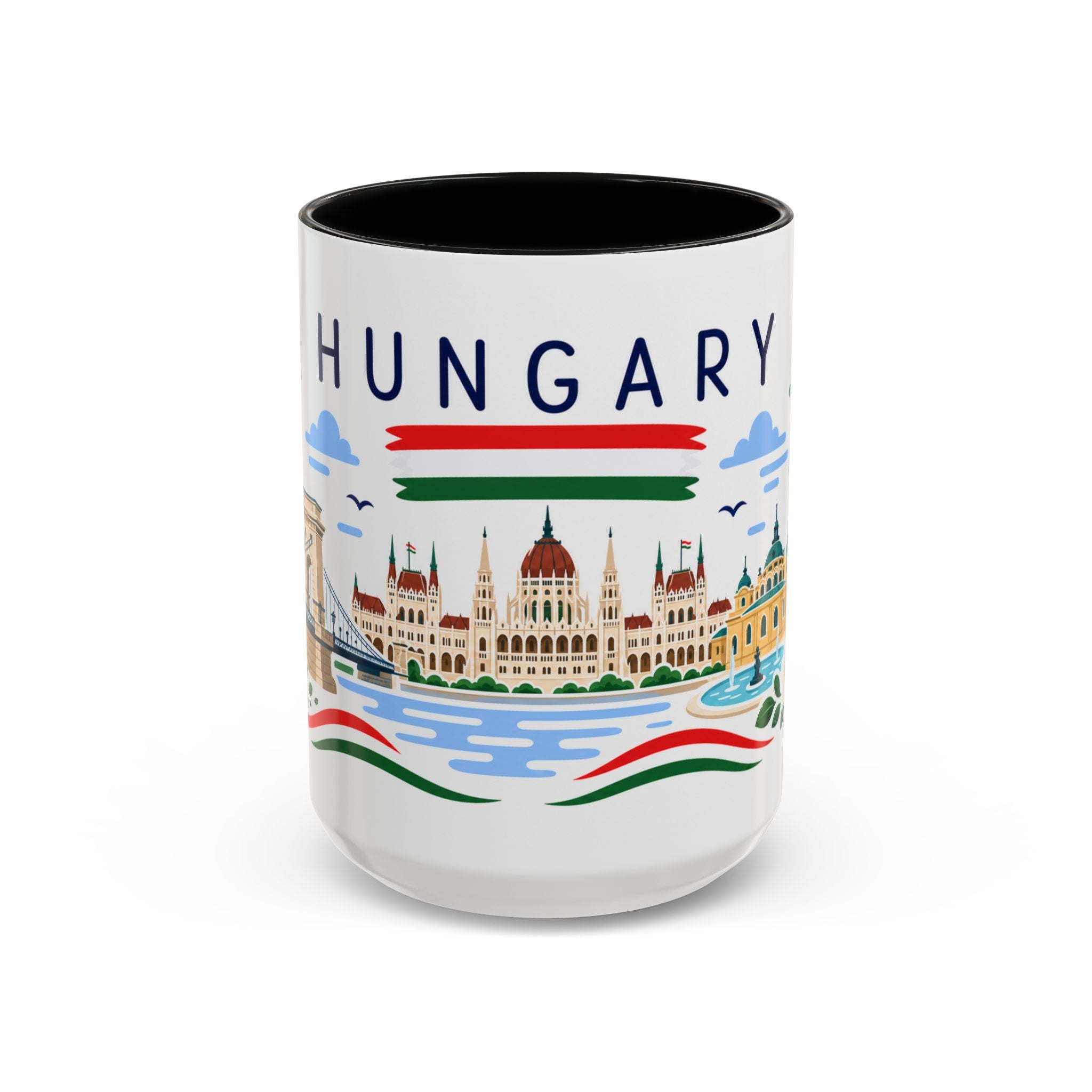 Hungary Coffee Mug | Travel Souvenir Accent Mug | Country Gift Ceramic Cup 11oz 15oz