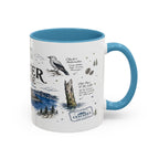Crater Lake National Park Coffee Mug | Oregon Volcano Blue Lake Hiking Gift | Accent Color Ceramic 11oz 15oz