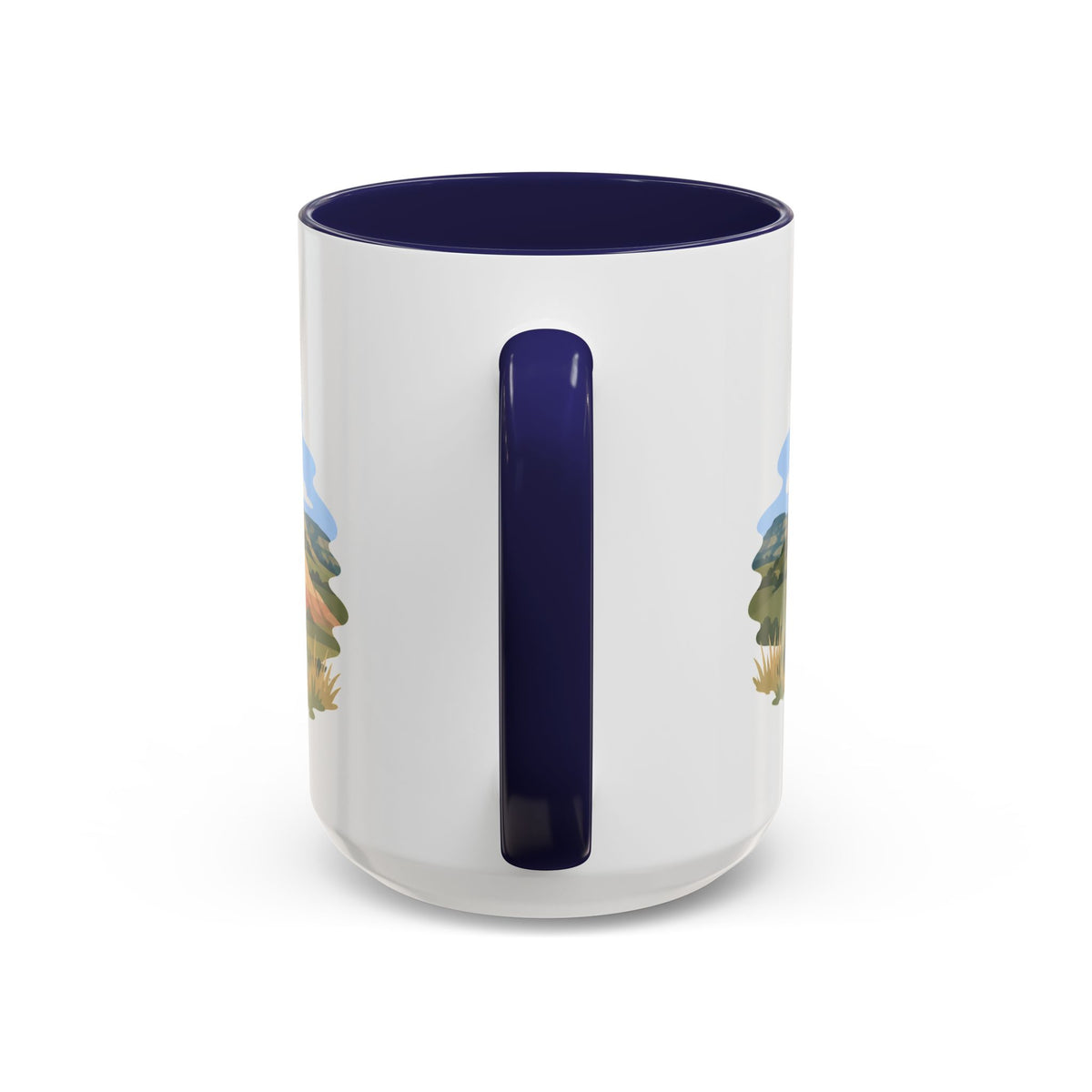 Theodore Roosevelt National Park Coffee Mug | Solid Color Block Park Souvenir | 11oz 15oz Accent Mug