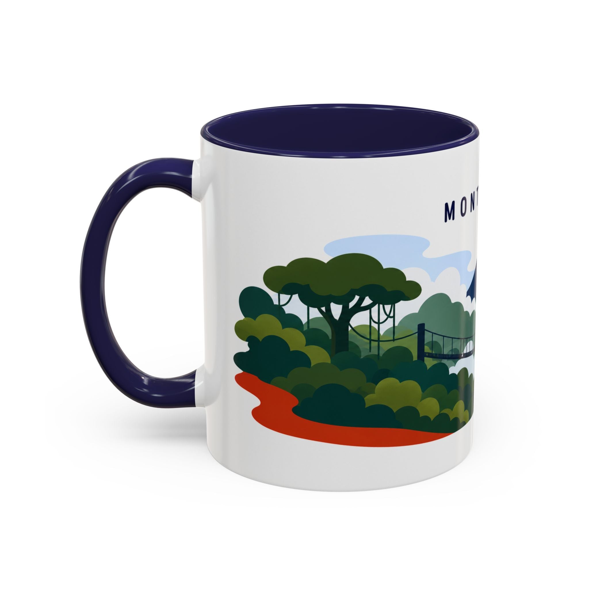 Monteverde Coffee Mug | Travel Destination Souvenir Gift | Accent Color Ceramic 11oz 15oz
