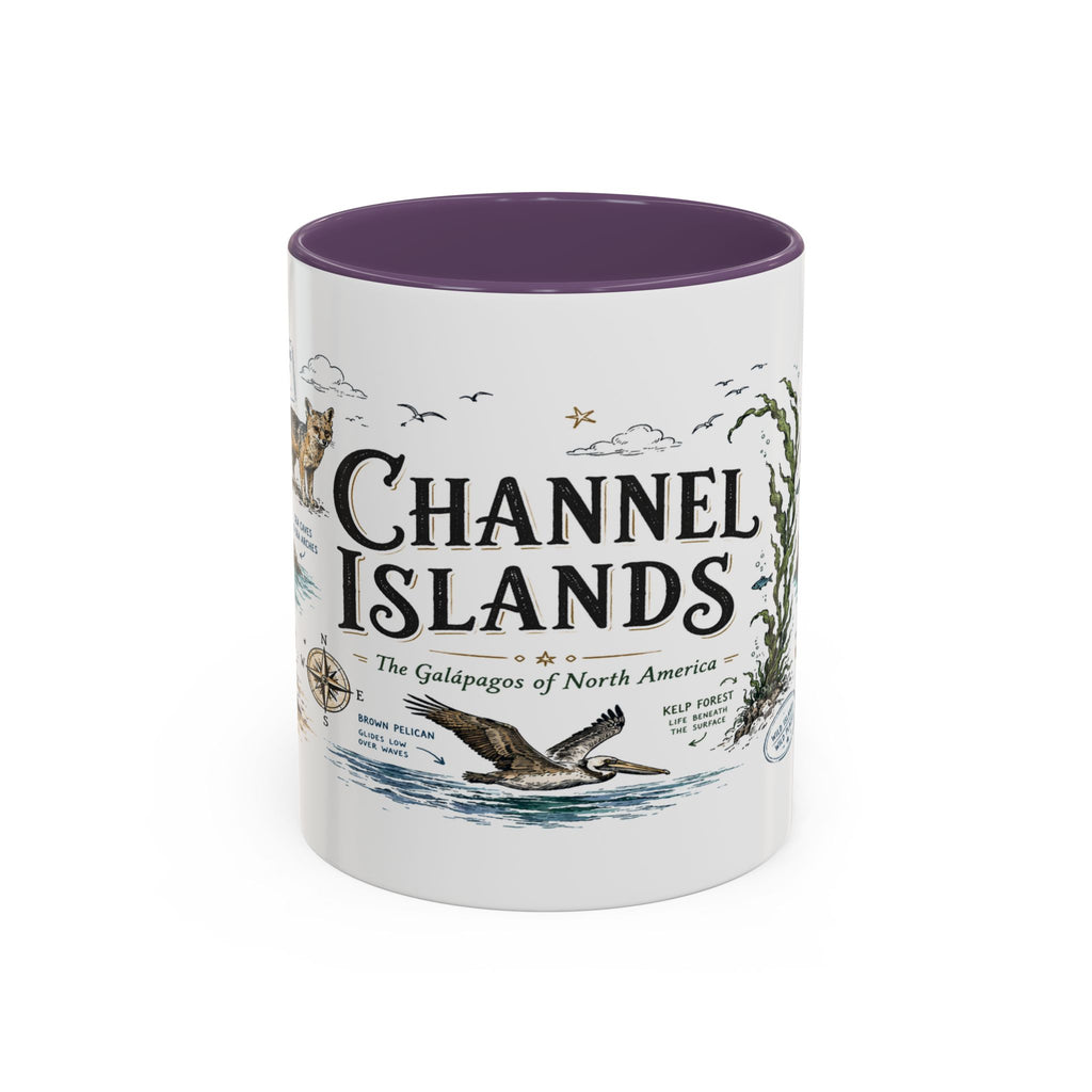 Channel Islands National Park Coffee Mug | California Island Wildlife Marine Gift | Accent Color Ceramic 11oz 15oz