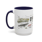 Everglades National Park Coffee Mug | Florida Wetlands Wildlife Kayak Gift | Accent Color Ceramic 11oz 15oz