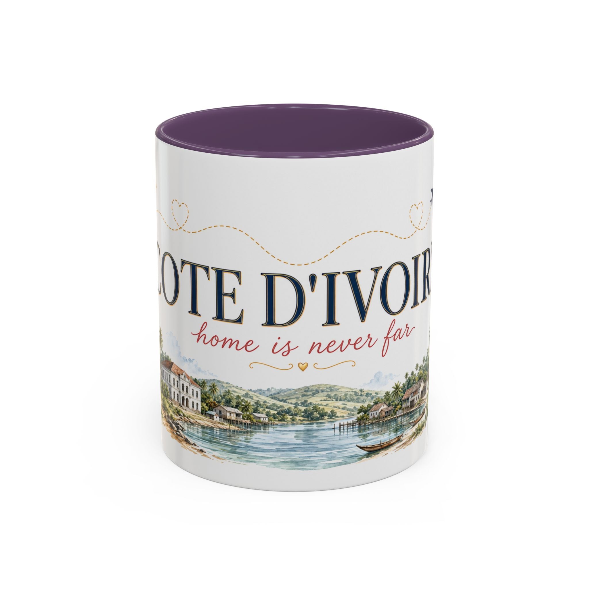 Cote d'Ivoire Home Country Mug | Moving Away Gift | Long Distance Friendship | 11 oz 15 oz Accent Mug