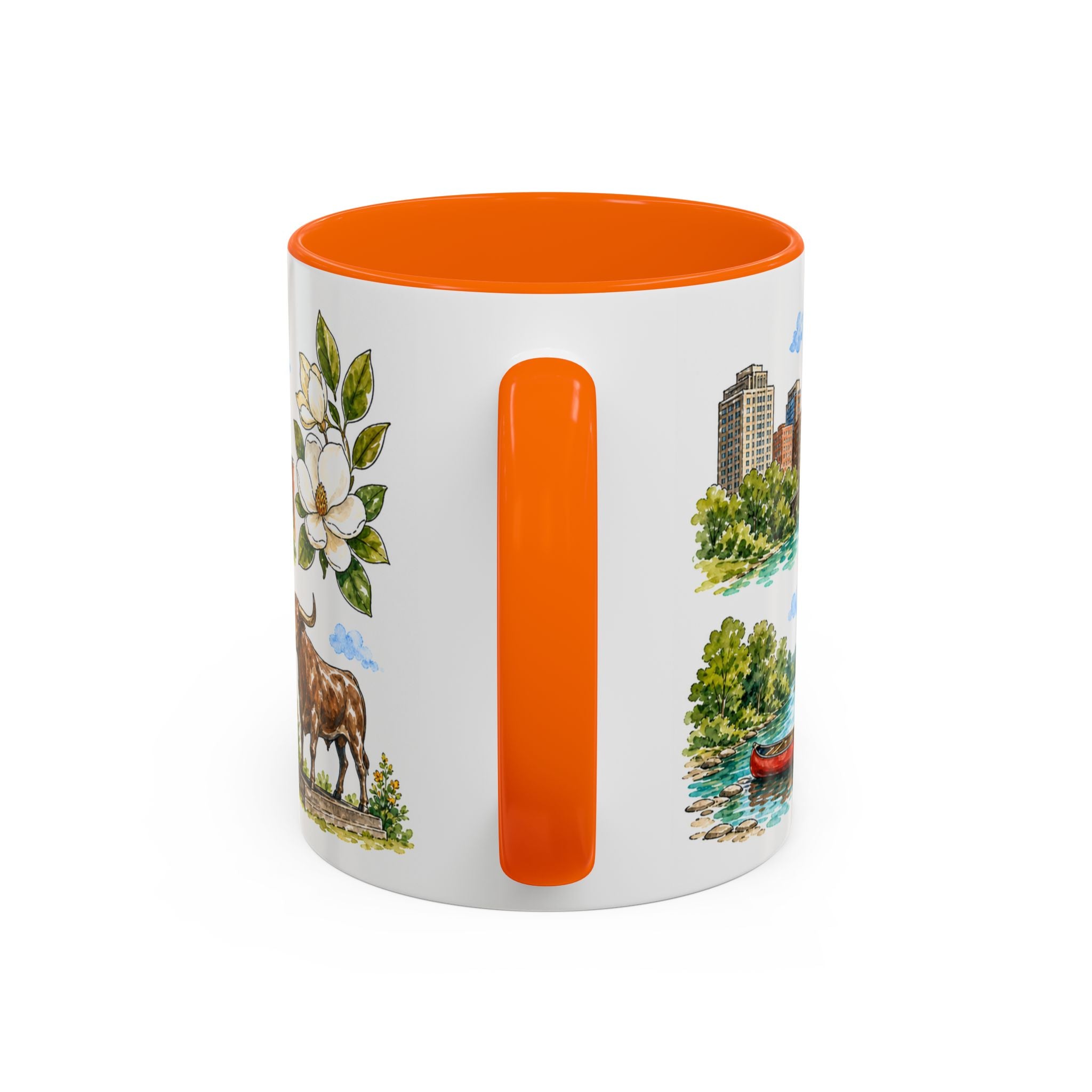 Durham Illustrated Travel Mug | City Souvenir Accent Coffee Mug | 11oz 15oz Ceramic Cup