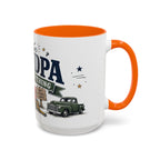 Grandpa Can Fix Anything Coffee Mug | Funny Gift From Grandkids | Accent Ceramic 11oz 15oz
