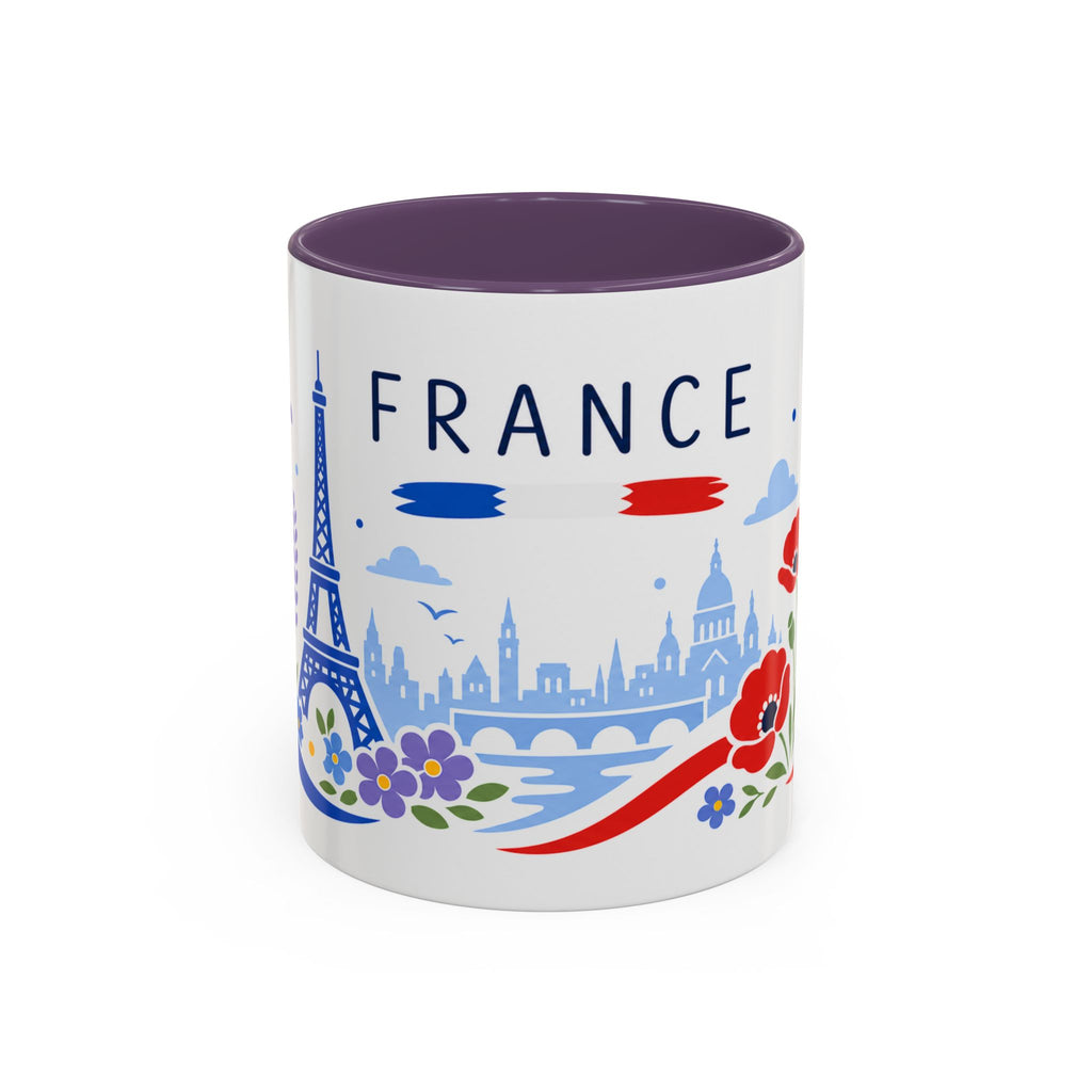 France Coffee Mug | Travel Souvenir Accent Mug | Country Gift Ceramic Cup 11oz 15oz