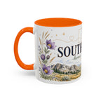 South Dakota State Map Mug | Botanical Accents, Homesick Gift (11oz or 15oz)