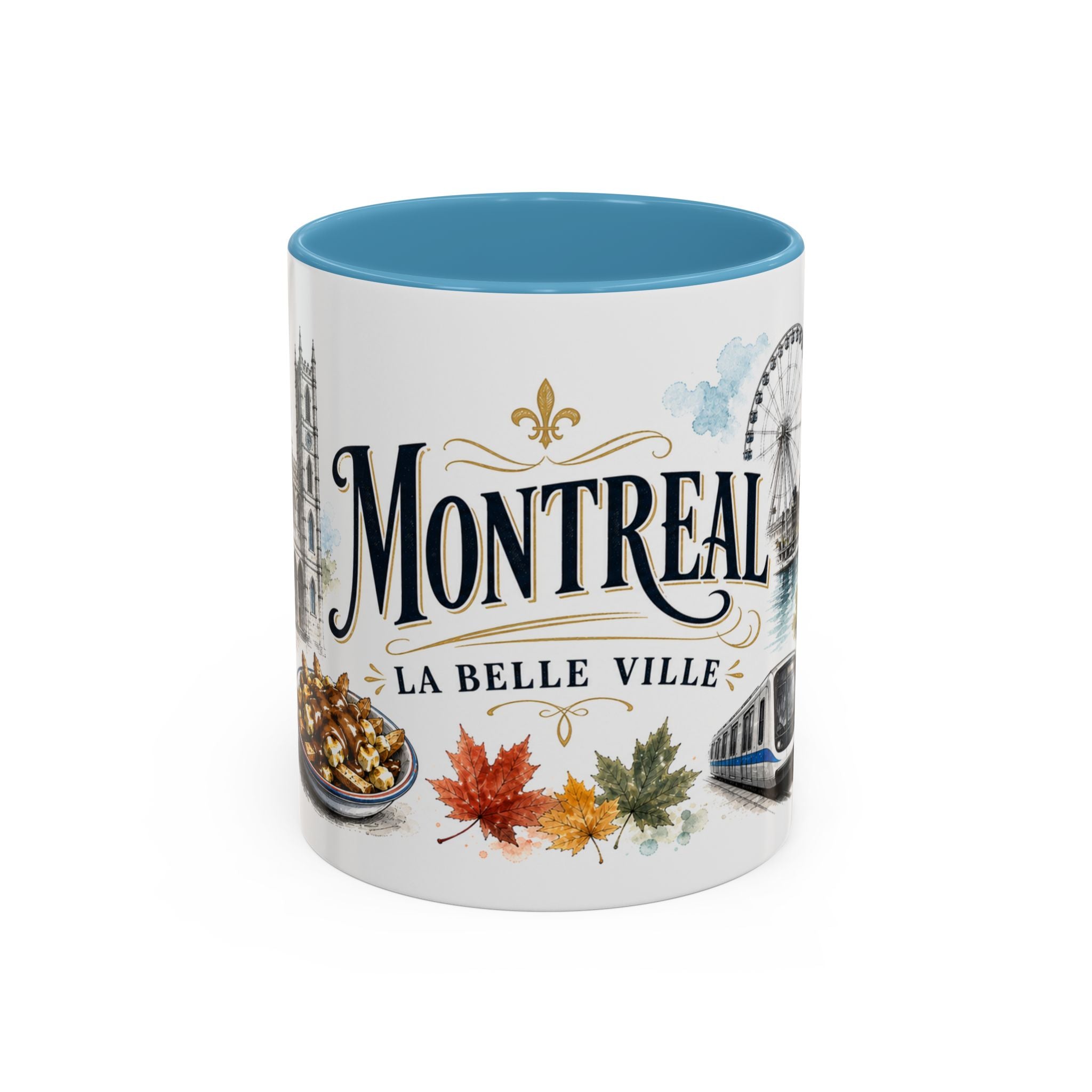 Montreal Coffee Mug | Canada Travel Souvenir | Vintage Illustrated City Gift | 11 oz 15 oz Accent Mug