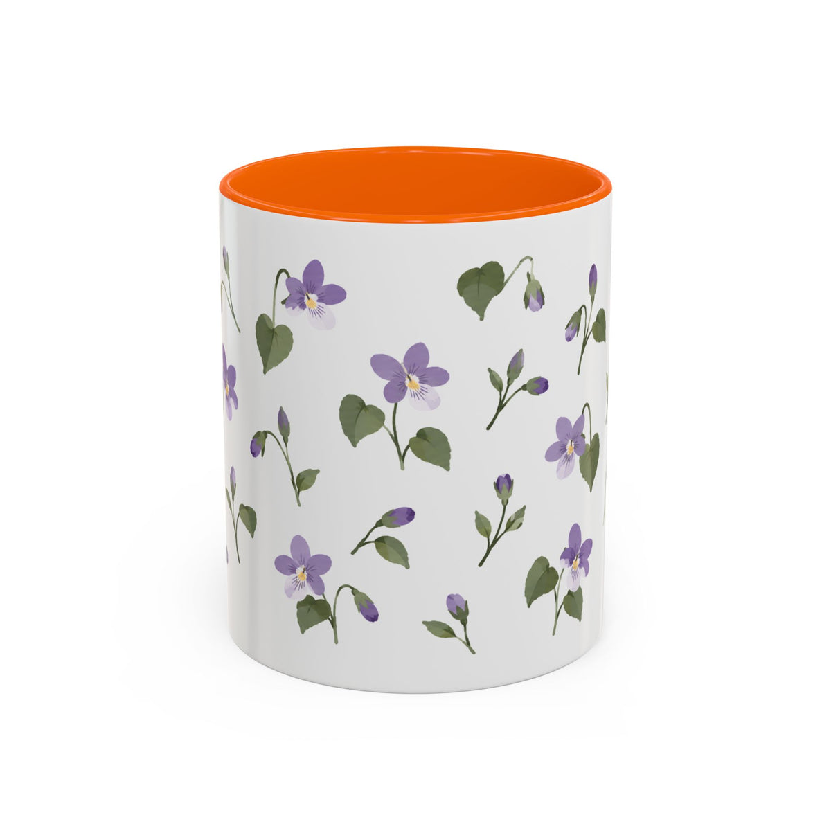 Wisconsin Wood Violet Mug, State Flower Floral Coffee Cup, 11oz Botanical Gift