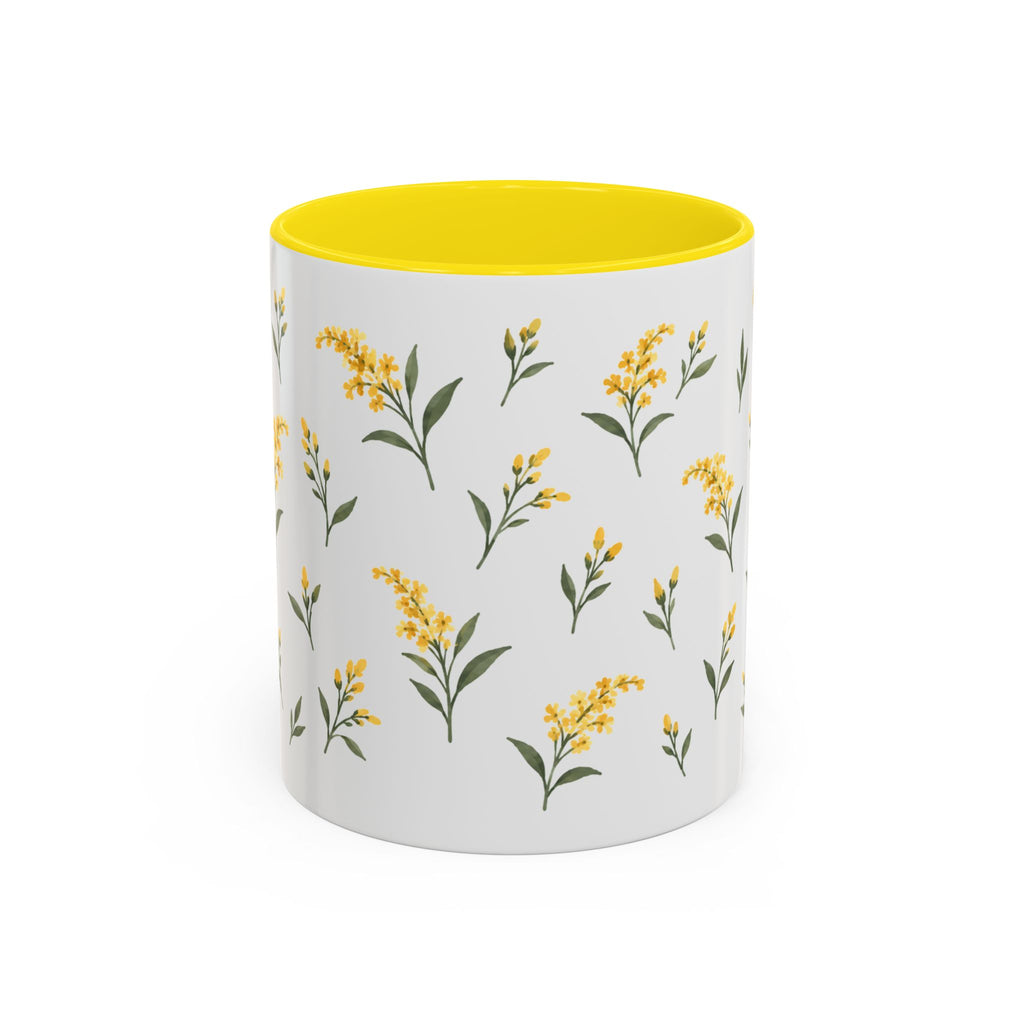 Kentucky Goldenrod Mug, State Flower Floral Coffee Cup, 11oz Botanical Gift