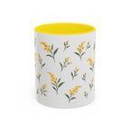 Kentucky Goldenrod Mug, State Flower Floral Coffee Cup, 11oz Botanical Gift