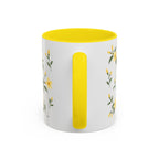 South Carolina Yellow Jessamine Mug, State Flower Floral Coffee Cup, 11oz Botanical Gift
