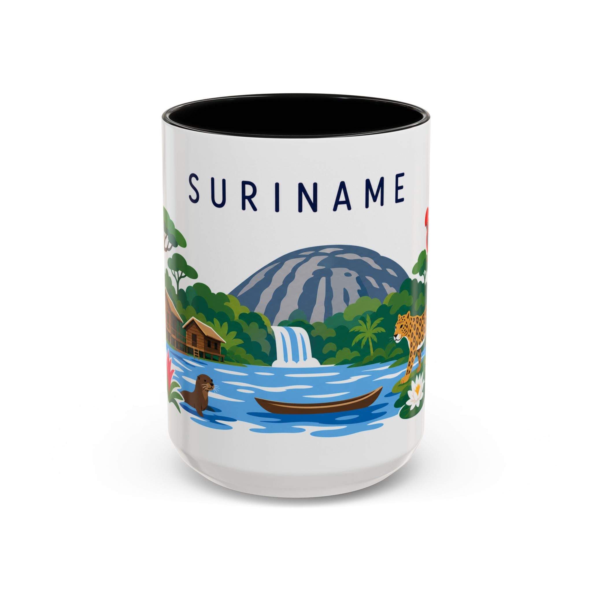 Suriname Coffee Mug | Travel Souvenir Accent Mug | Country Gift Ceramic Cup 11oz 15oz