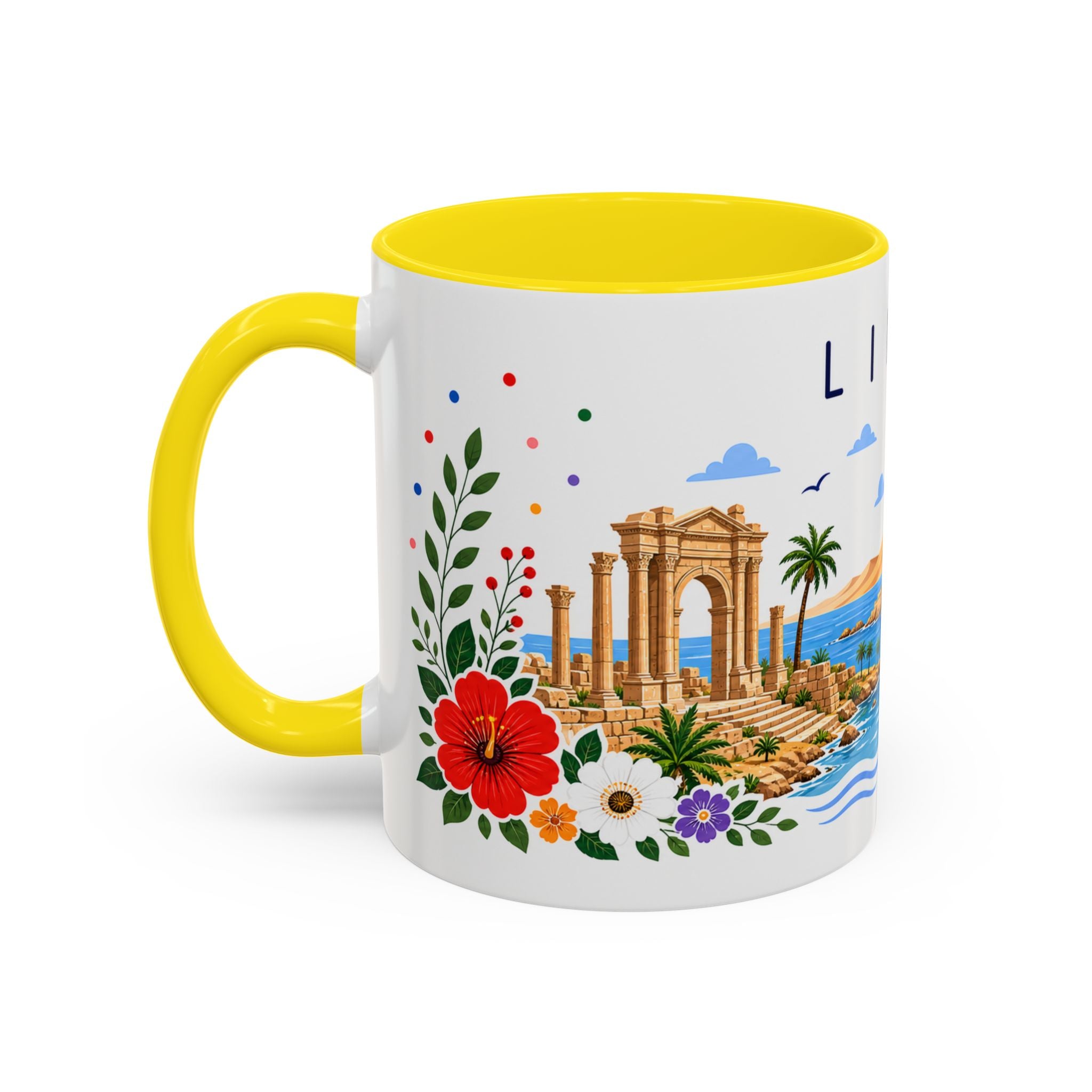 Libya Coffee Mug | Travel Souvenir Accent Mug | Place Gift Ceramic Cup 11oz 15oz