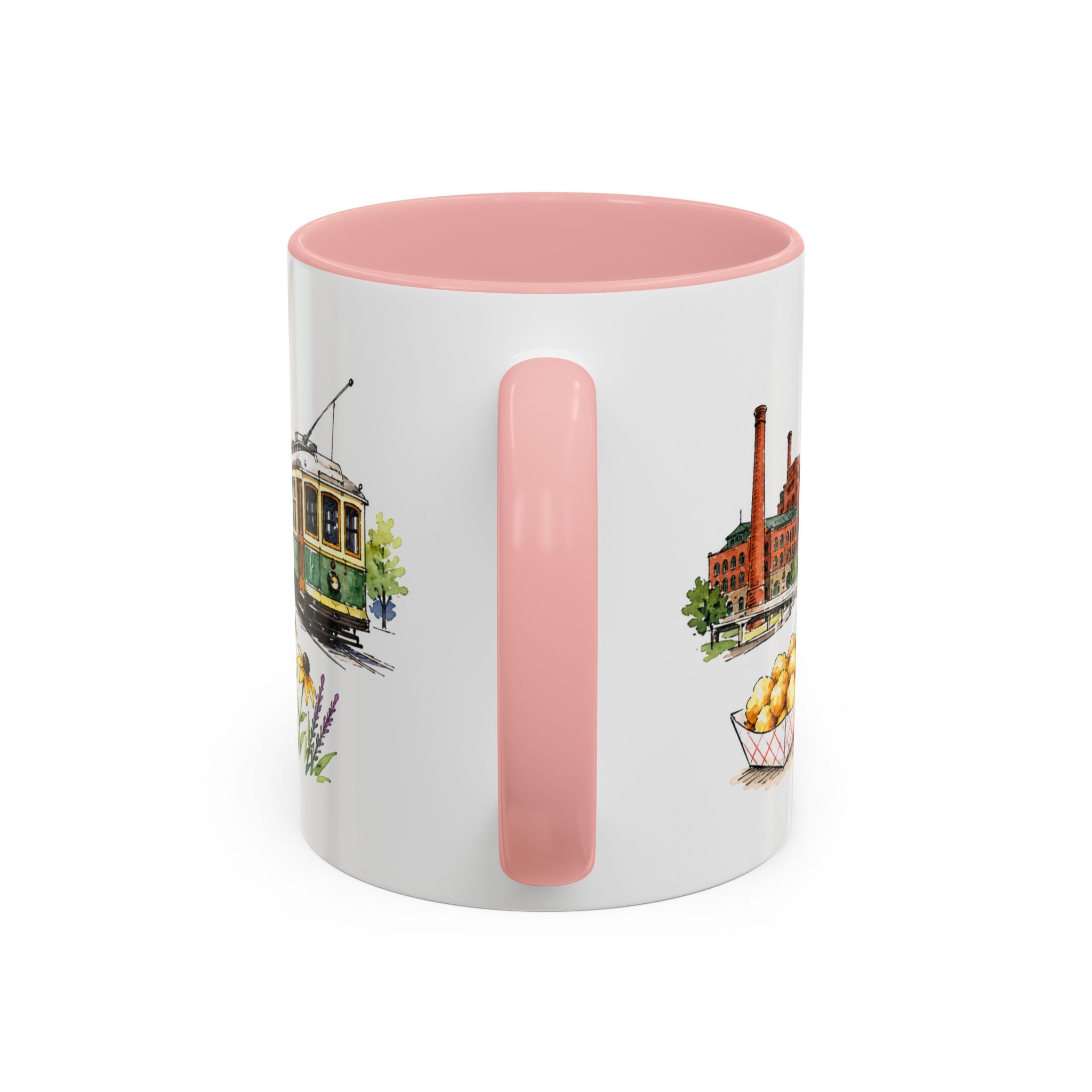 Milwaukee Illustrated Travel Mug | City Souvenir Accent Coffee Mug | 11oz 15oz Ceramic Cup