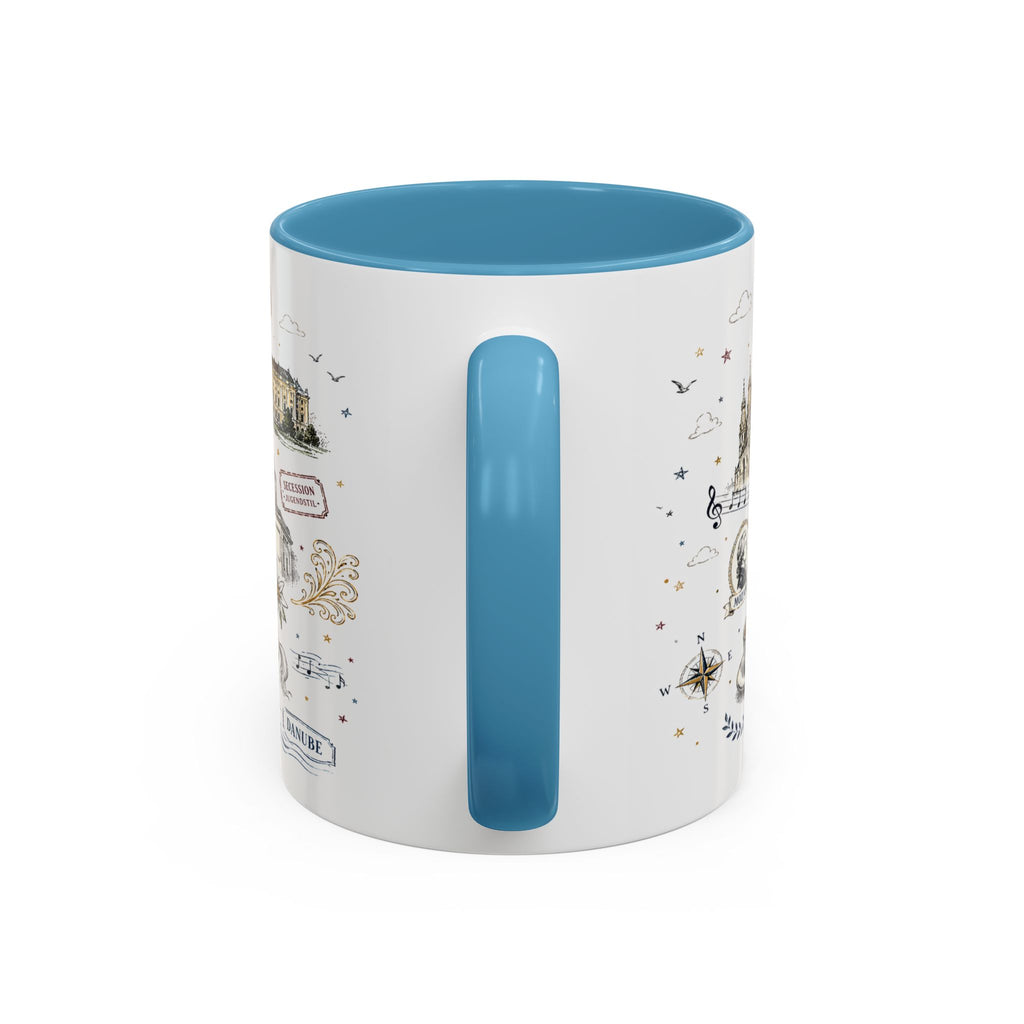 Vienna Coffee Mug | Austria Souvenir Travel Gift | Accent Color Ceramic 11oz 15oz