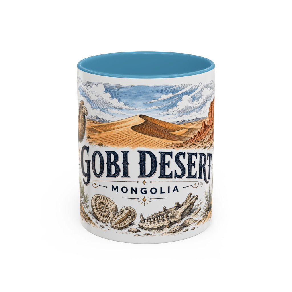 Gobi Desert Mug, Mongolia Travel Souvenir, Bucket List Gift, Accent Ceramic Coffee Mug 11oz 15oz