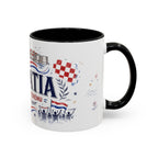 Croatia Soccer Coffee Mug | World Cup Fan Gift | Accent Color Ceramic 11oz 15oz Match Day Cup