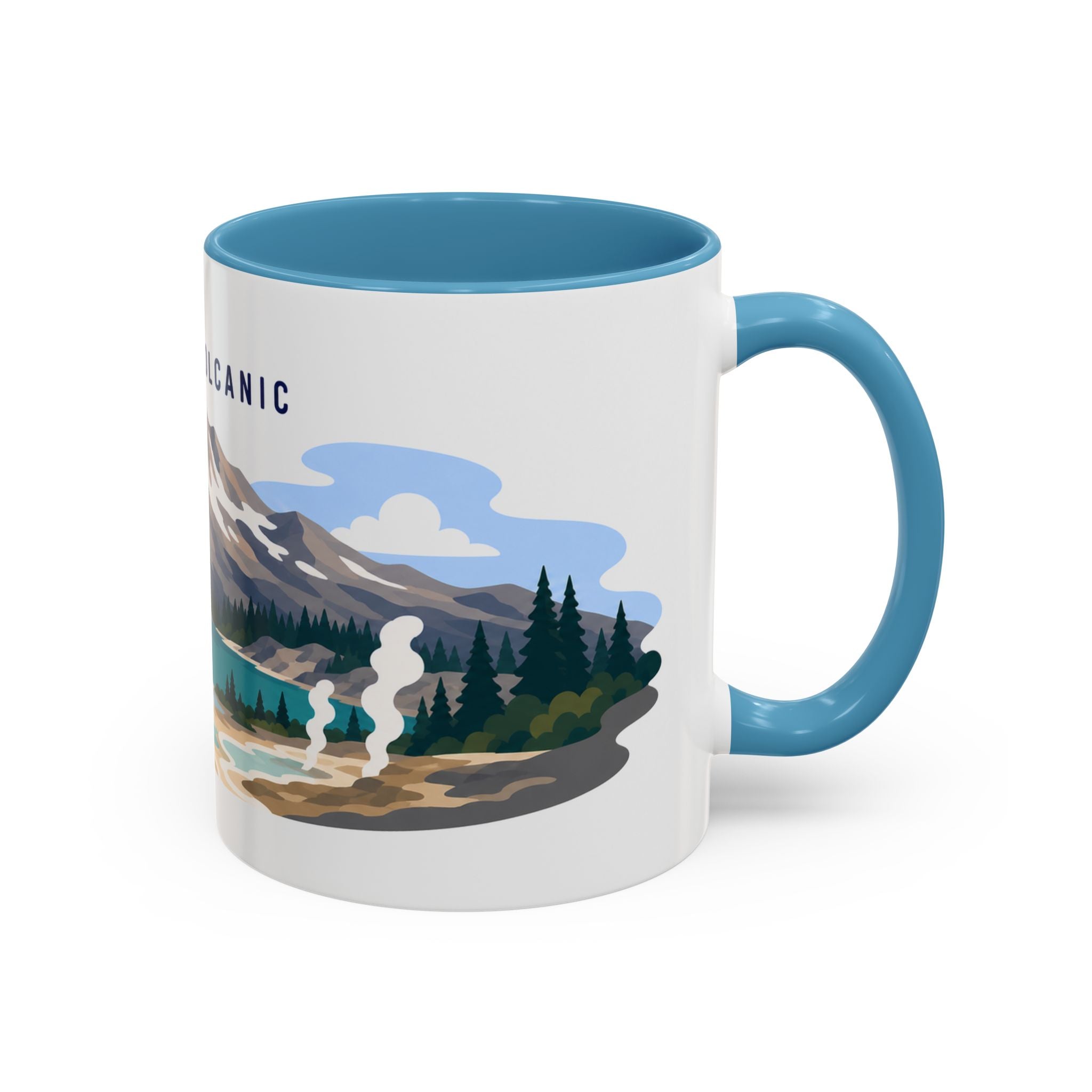 Lassen Volcanic National Park Coffee Mug | Solid Color Block Park Souvenir | 11oz 15oz Accent Mug