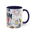 Freedom Fest Coffee Mug | Grill Chill Fireworks 4th of July | Accent Color Ceramic 11oz 15oz