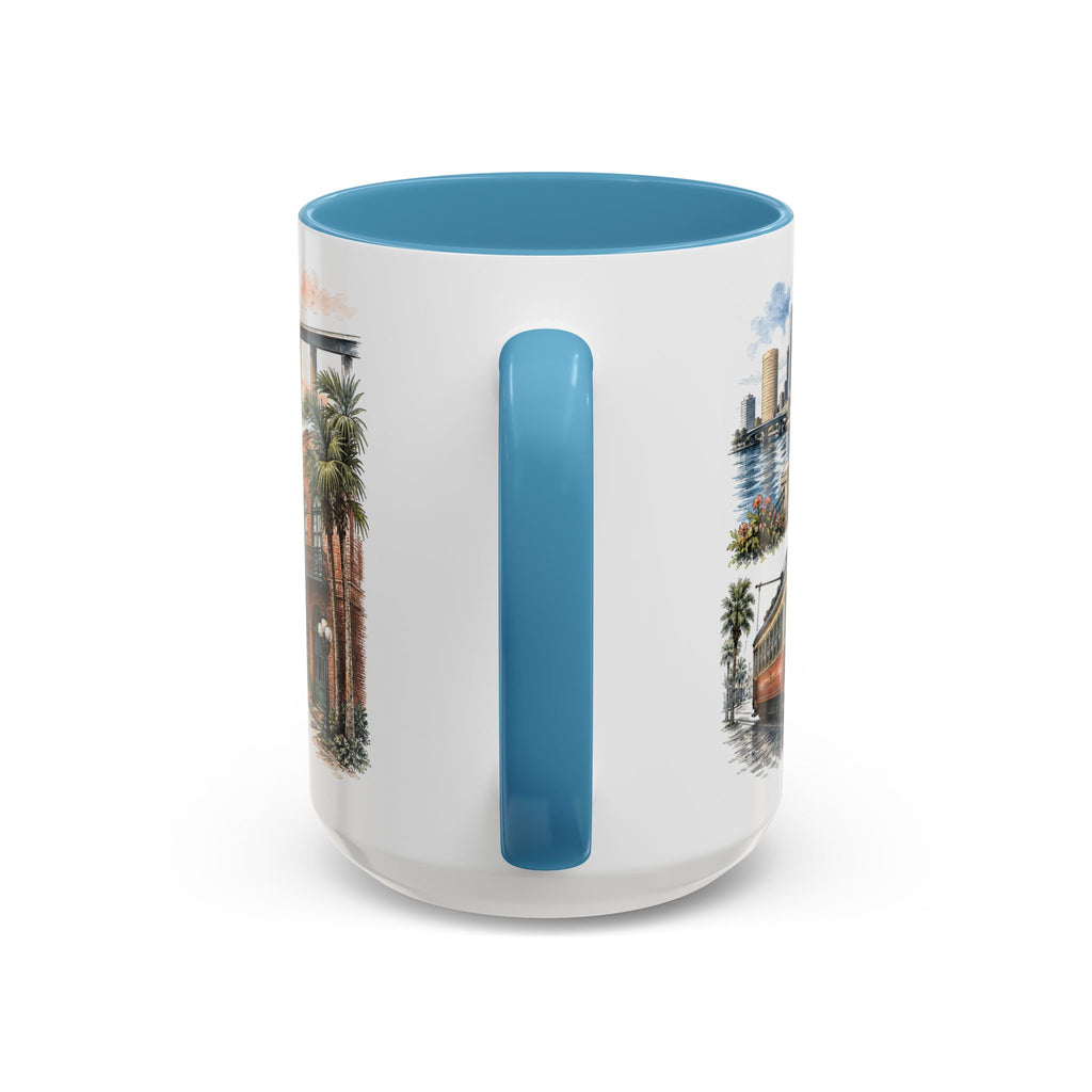 Tampa Coffee Mug | United States Travel Souvenir | Vintage Illustrated City Gift | 11 oz 15 oz Accent Mug