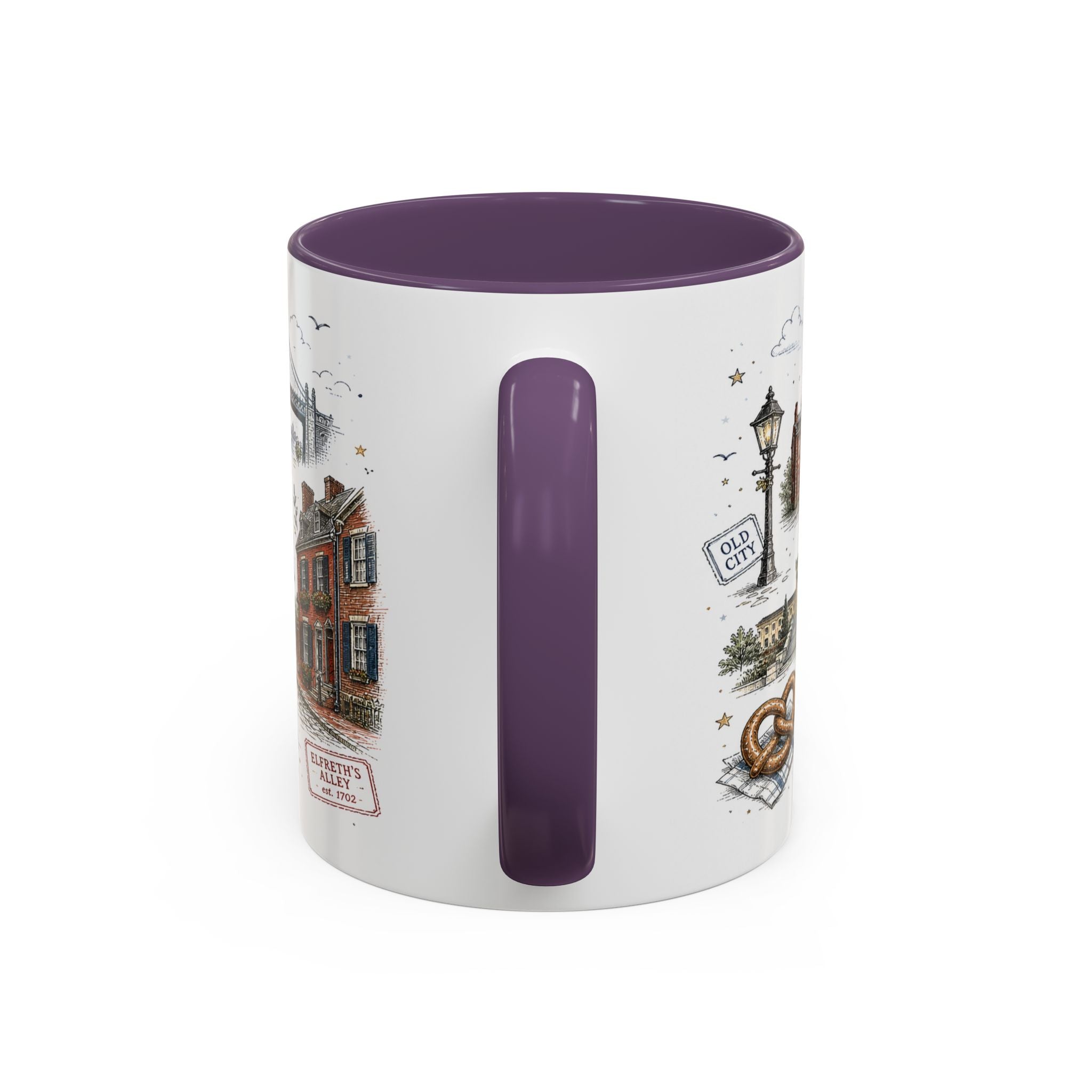 Philadelphia Coffee Mug | Pennsylvania Souvenir City Gift | Accent Color Ceramic 11oz 15oz