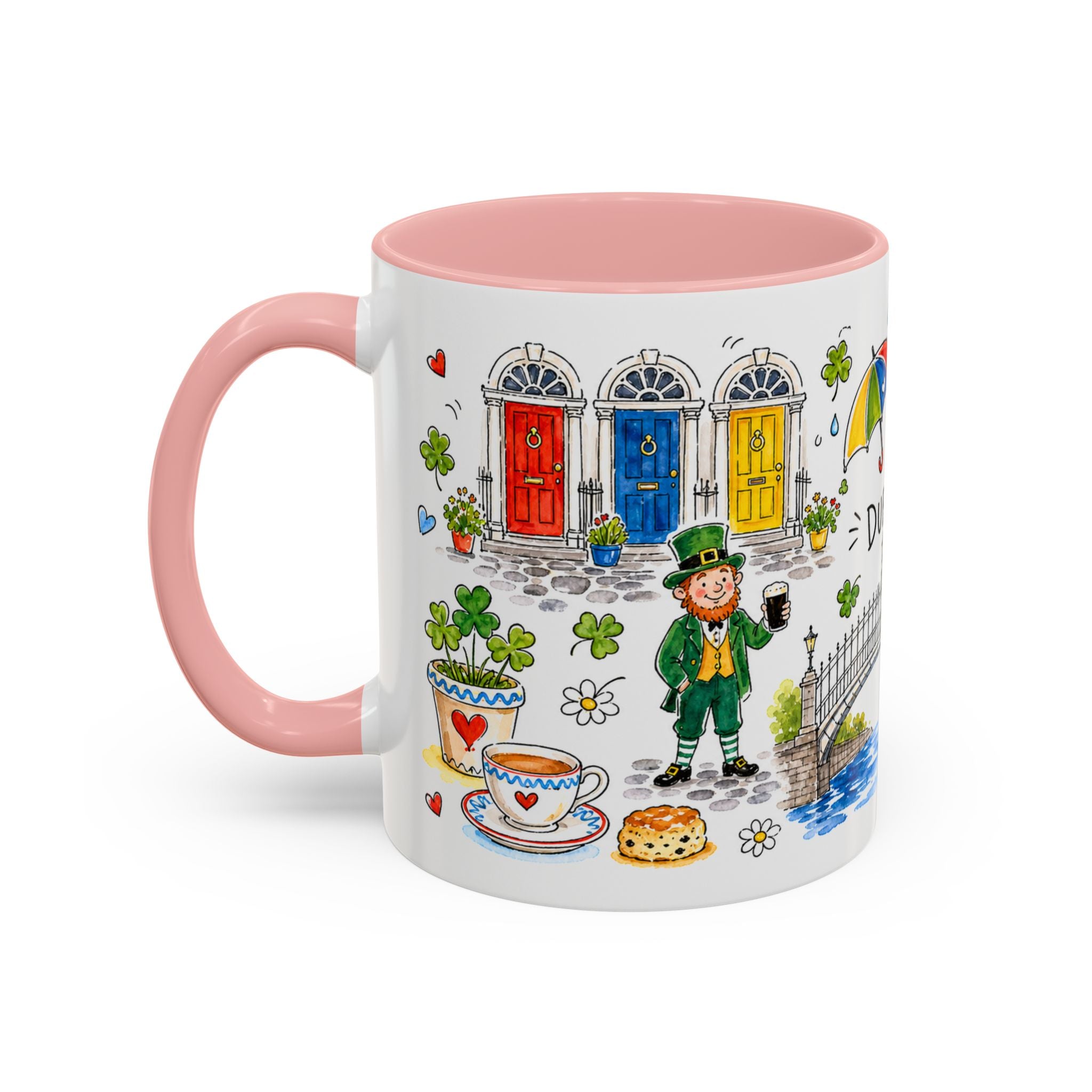 Dublin Travel Mug | European City Souvenir Accent Coffee Mug | 11oz 15oz Ceramic Cup