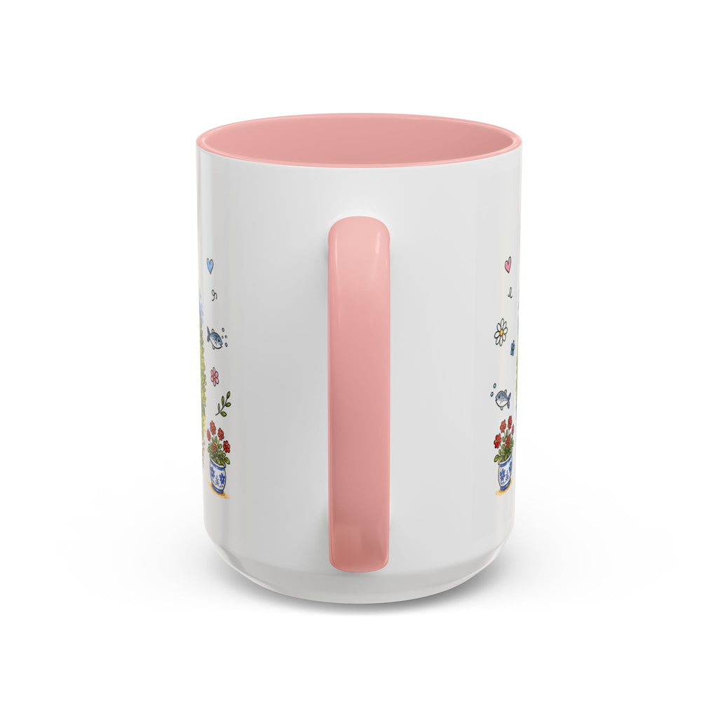 Reine Illustrated Travel Mug | Norway Souvenir Accent Coffee Mug | 11oz 15oz Ceramic Cup