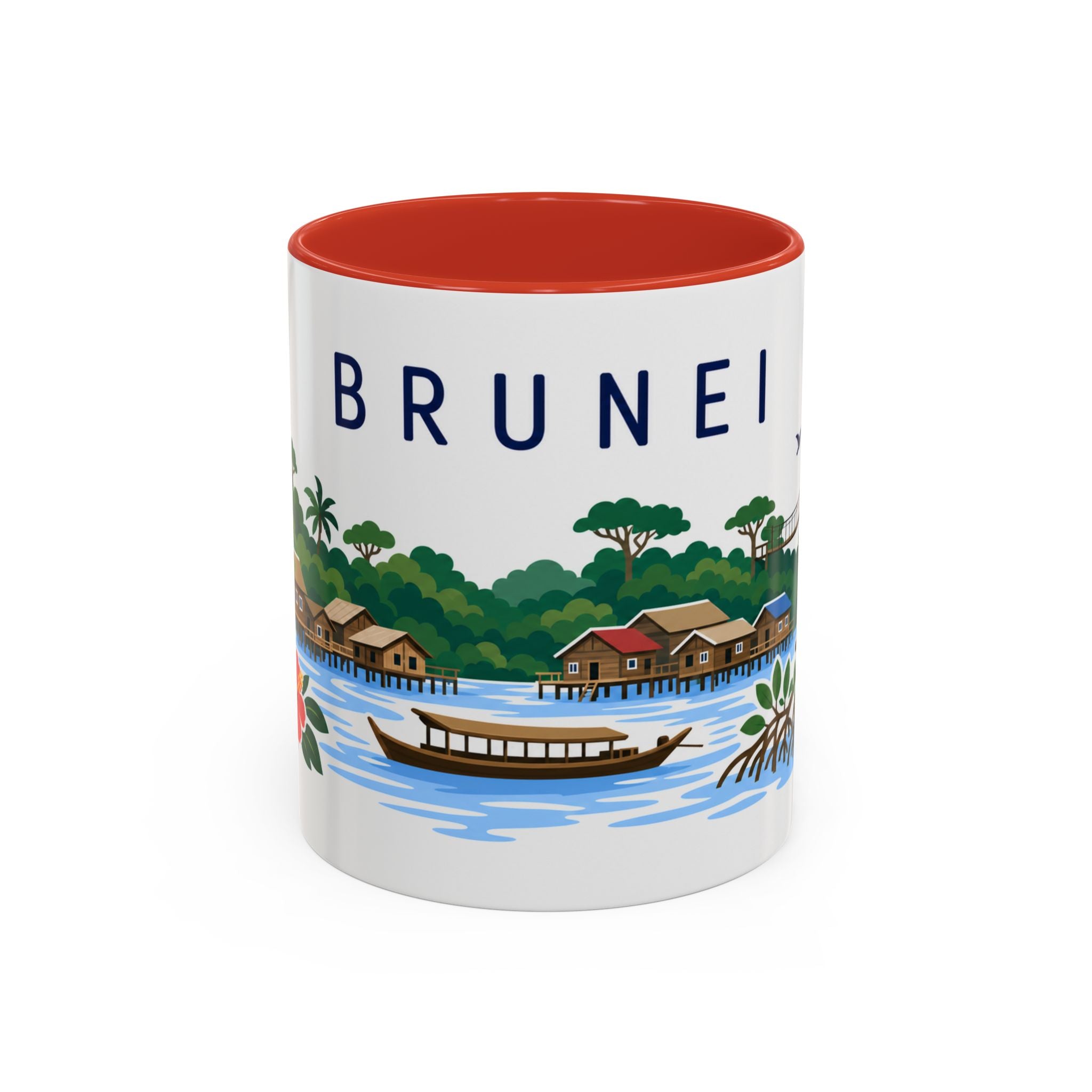Brunei Coffee Mug | Travel Souvenir Accent Mug | Country Gift Ceramic Cup 11oz 15oz